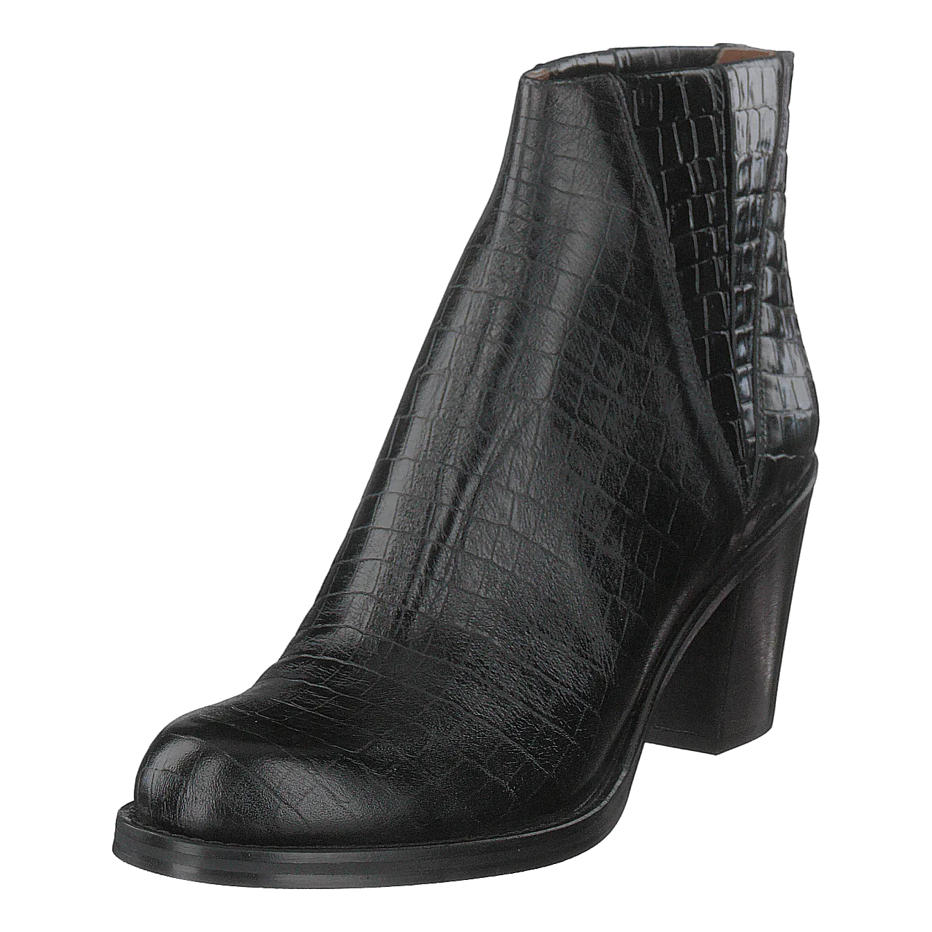 Luisa High Croco Black
