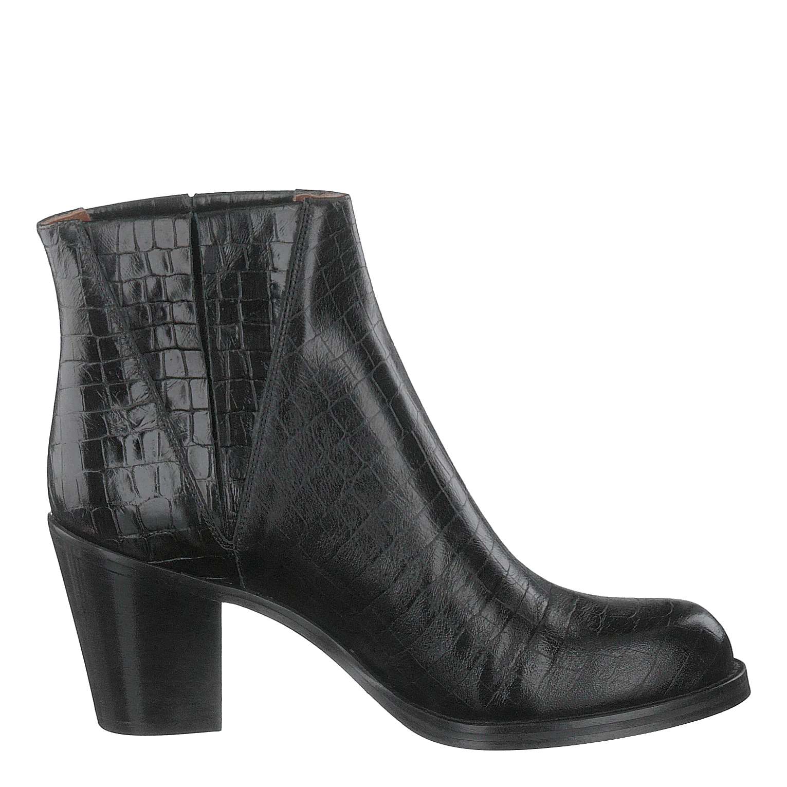 Luisa High Croco Black