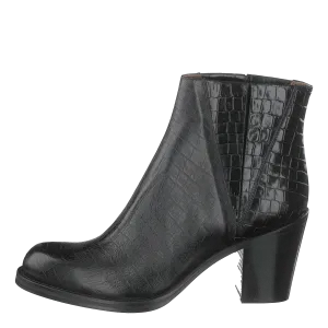 Luisa High Croco Black