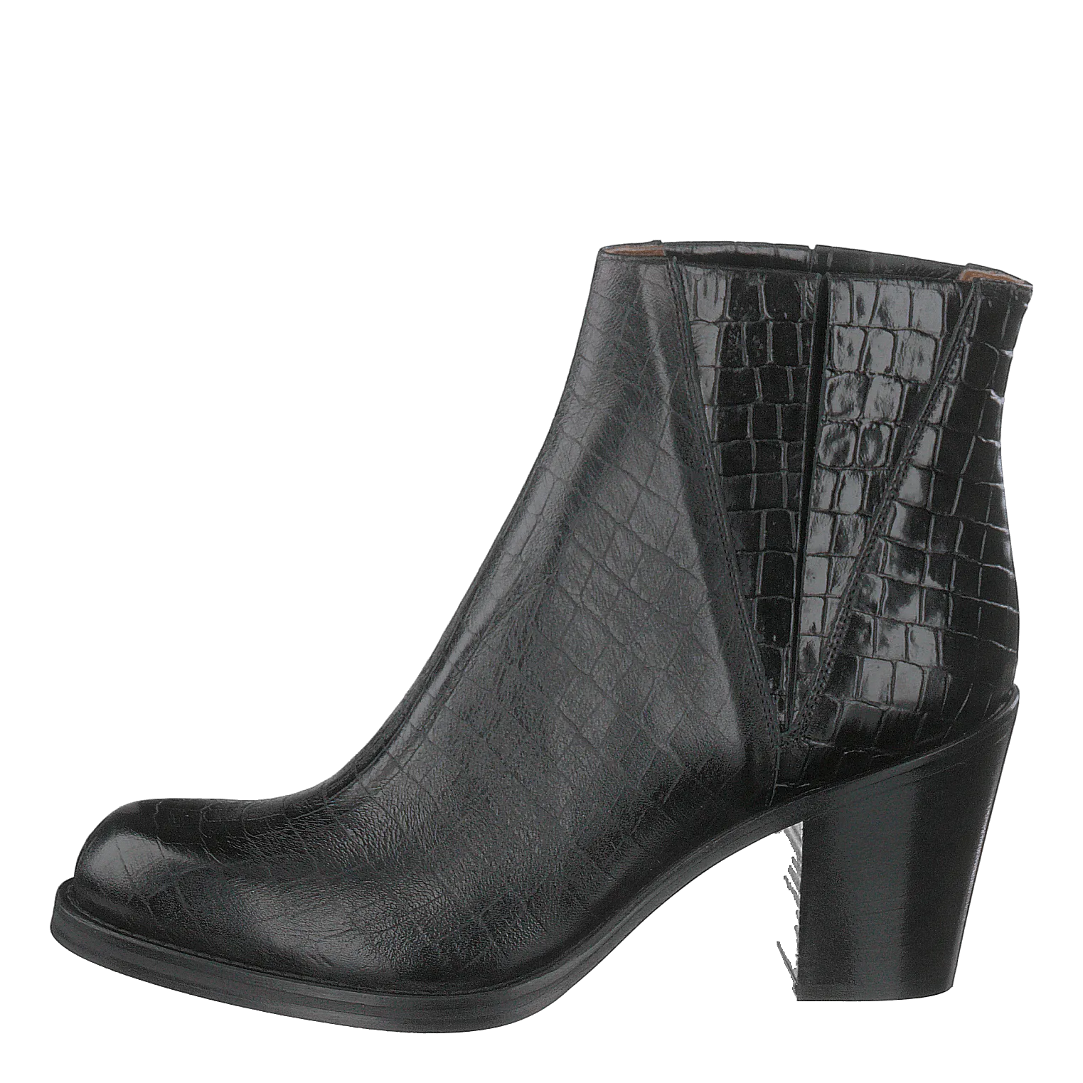 Luisa High Croco Black
