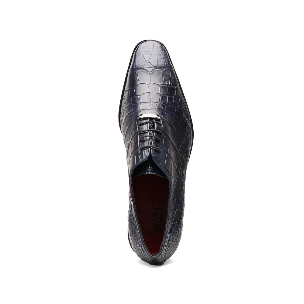 Marco Di Milano Bono in Navy Alligator Oxford Shoes