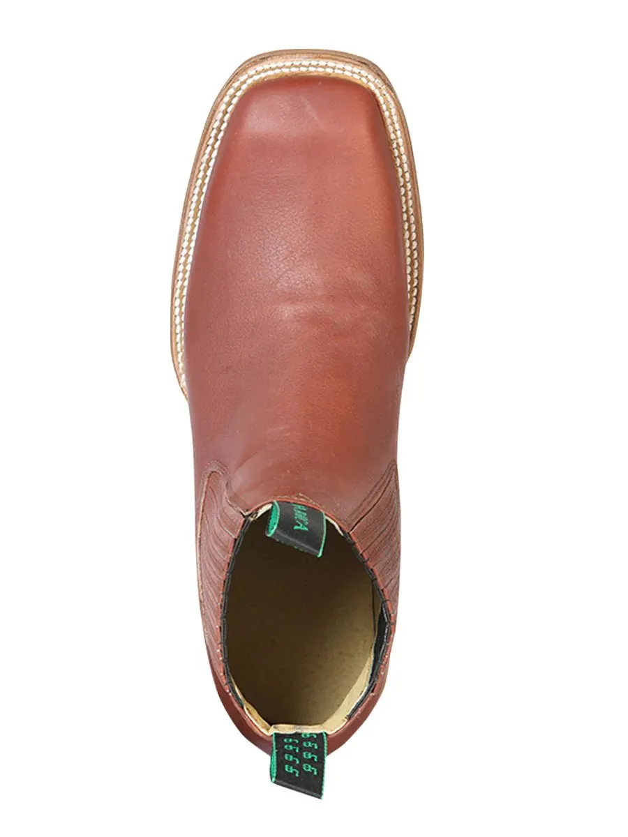 Men's Genuine Leather Classic Rodeo Ankle Boots 'La Barca' Shedron Color 126413