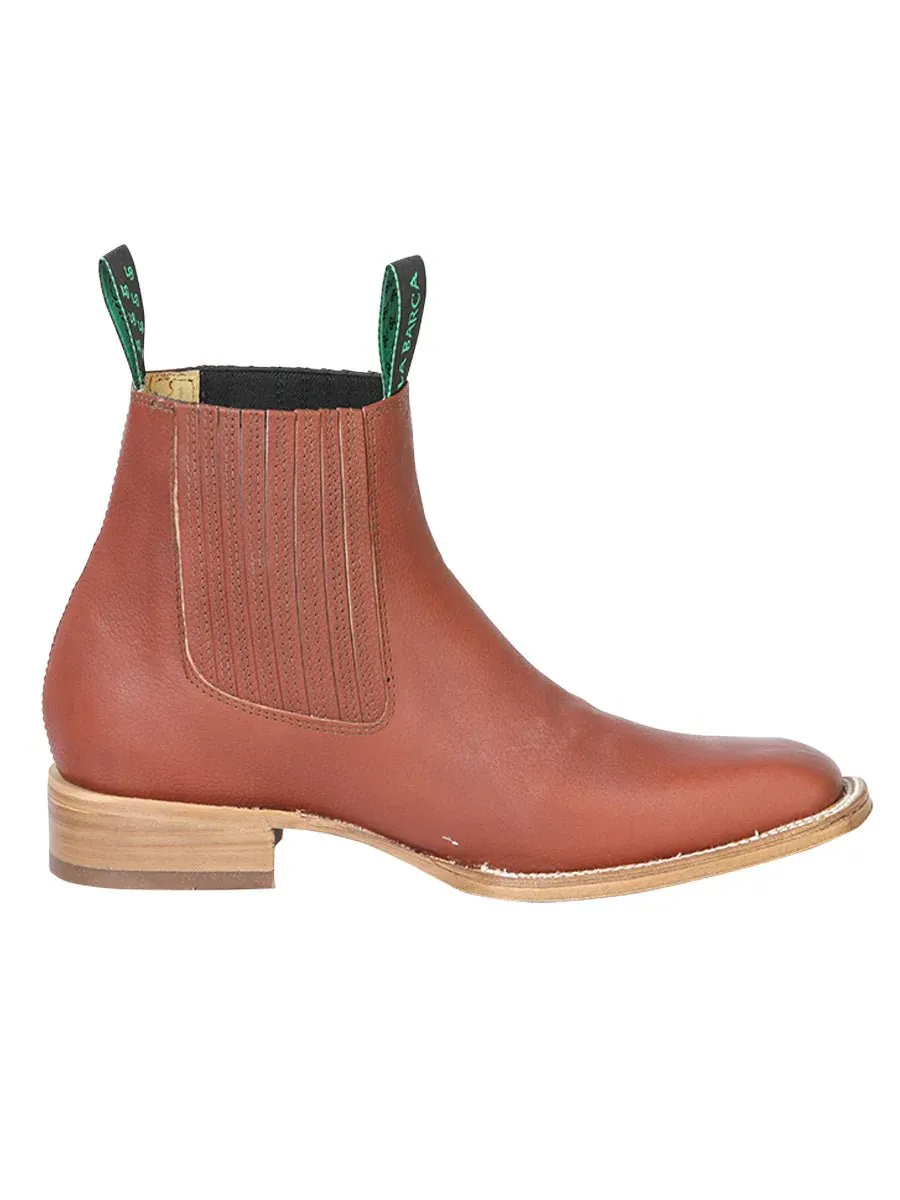 Men's Genuine Leather Classic Rodeo Ankle Boots 'La Barca' Shedron Color 126413