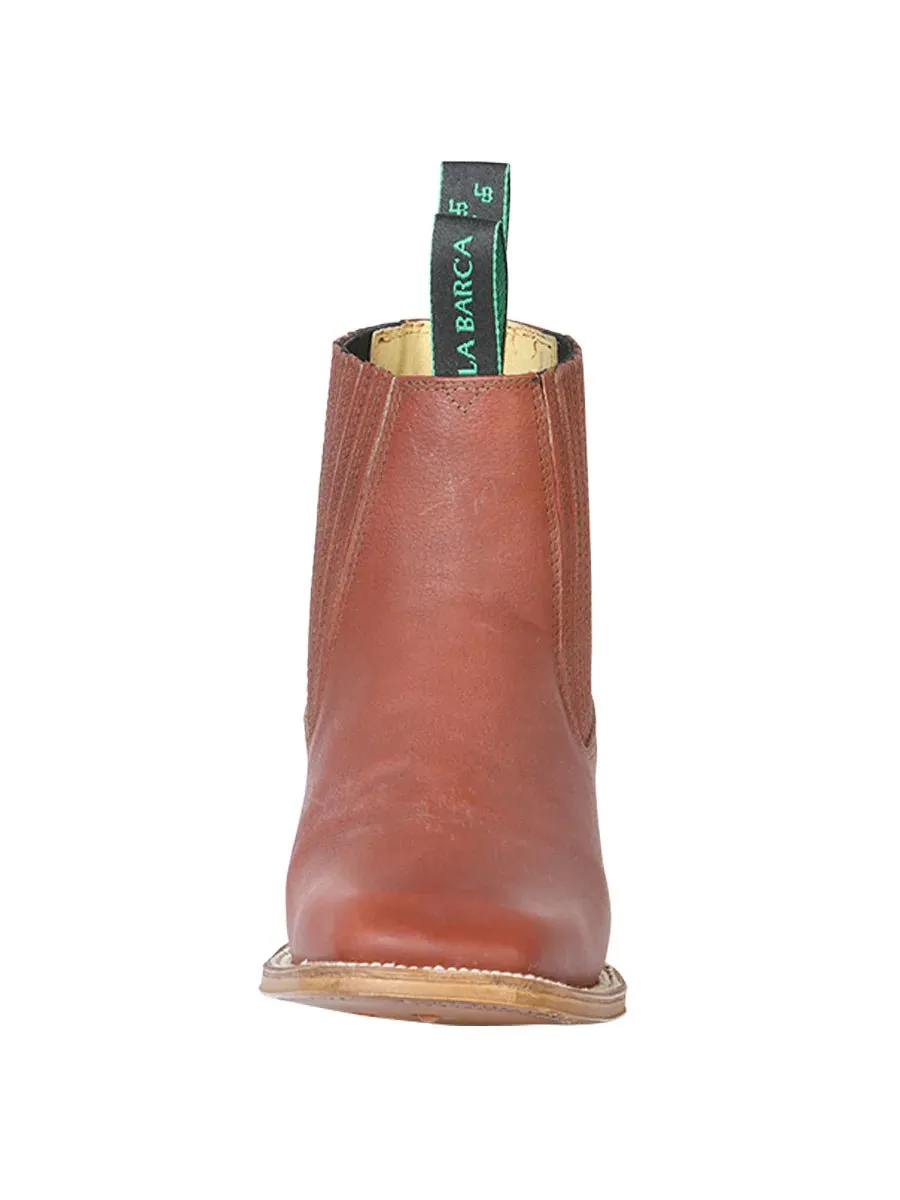 Men's Genuine Leather Classic Rodeo Ankle Boots 'La Barca' Shedron Color 126413