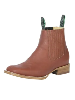 Men's Genuine Leather Classic Rodeo Ankle Boots 'La Barca' Shedron Color 126413