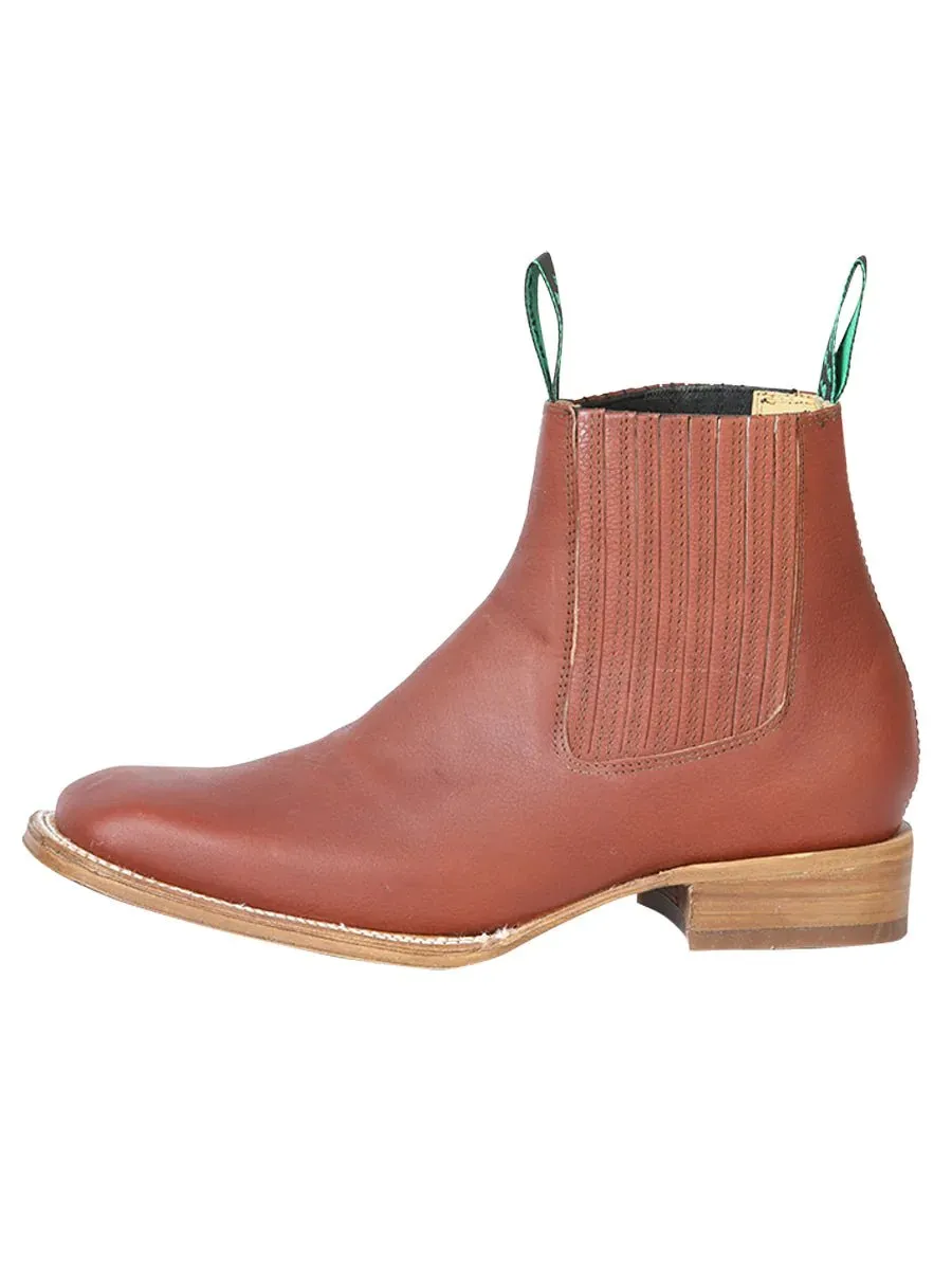 Men's Genuine Leather Classic Rodeo Ankle Boots 'La Barca' Shedron Color 126413