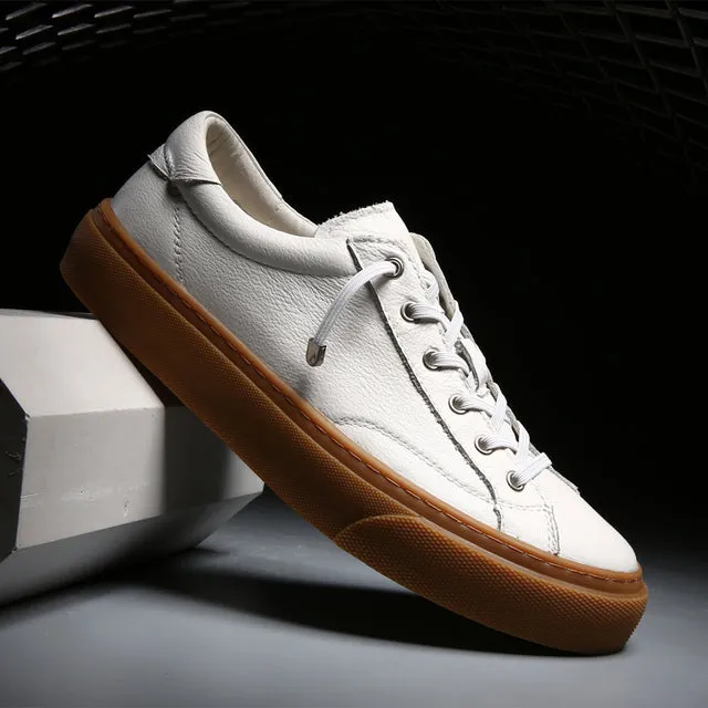 Men's Shoes Leather Sneakers