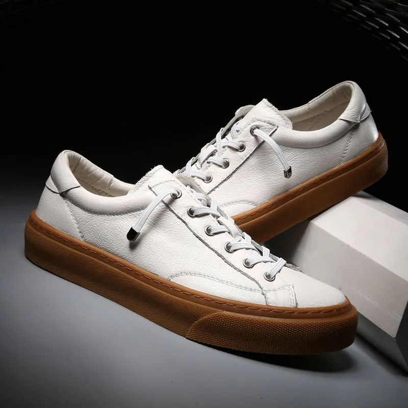 Men's Shoes Leather Sneakers