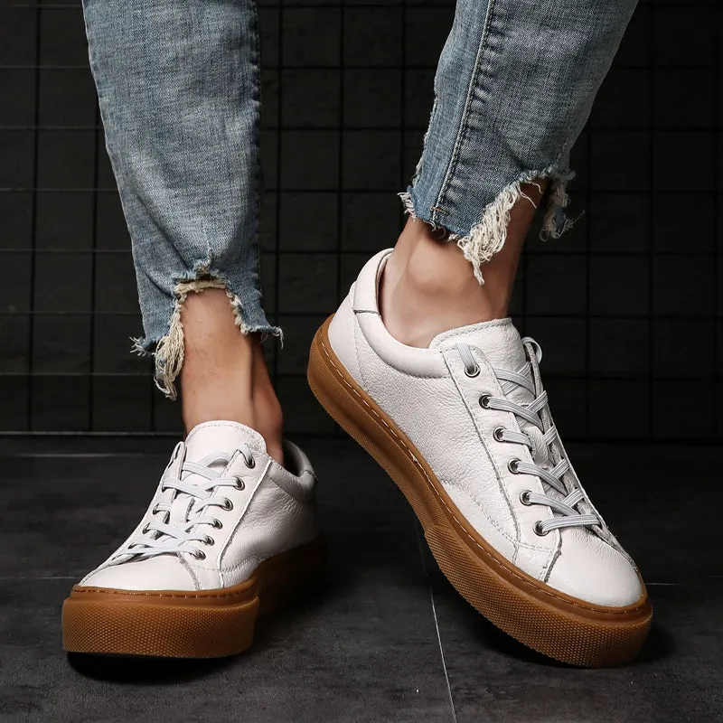 Men's Shoes Leather Sneakers