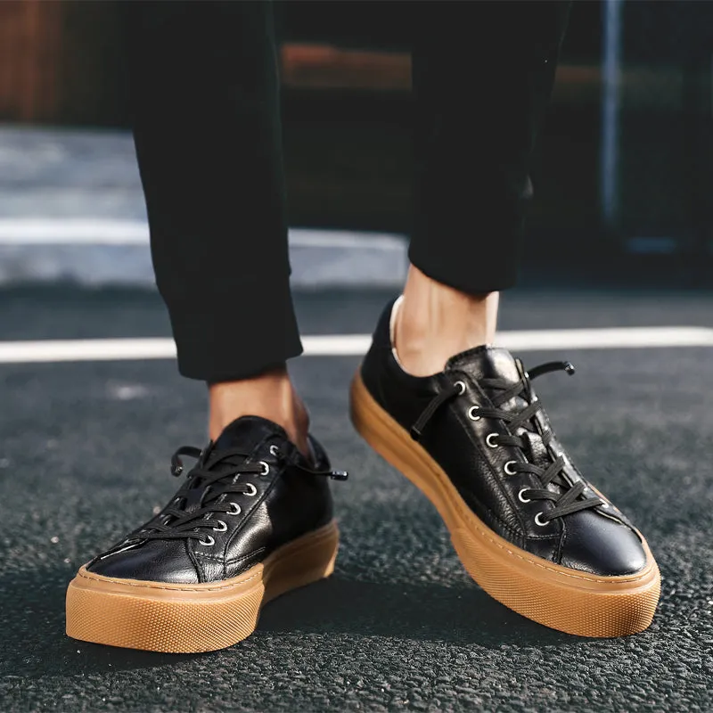 Men's Shoes Leather Sneakers