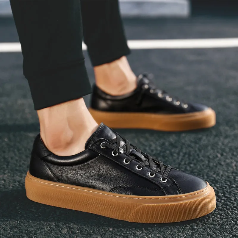 Men's Shoes Leather Sneakers