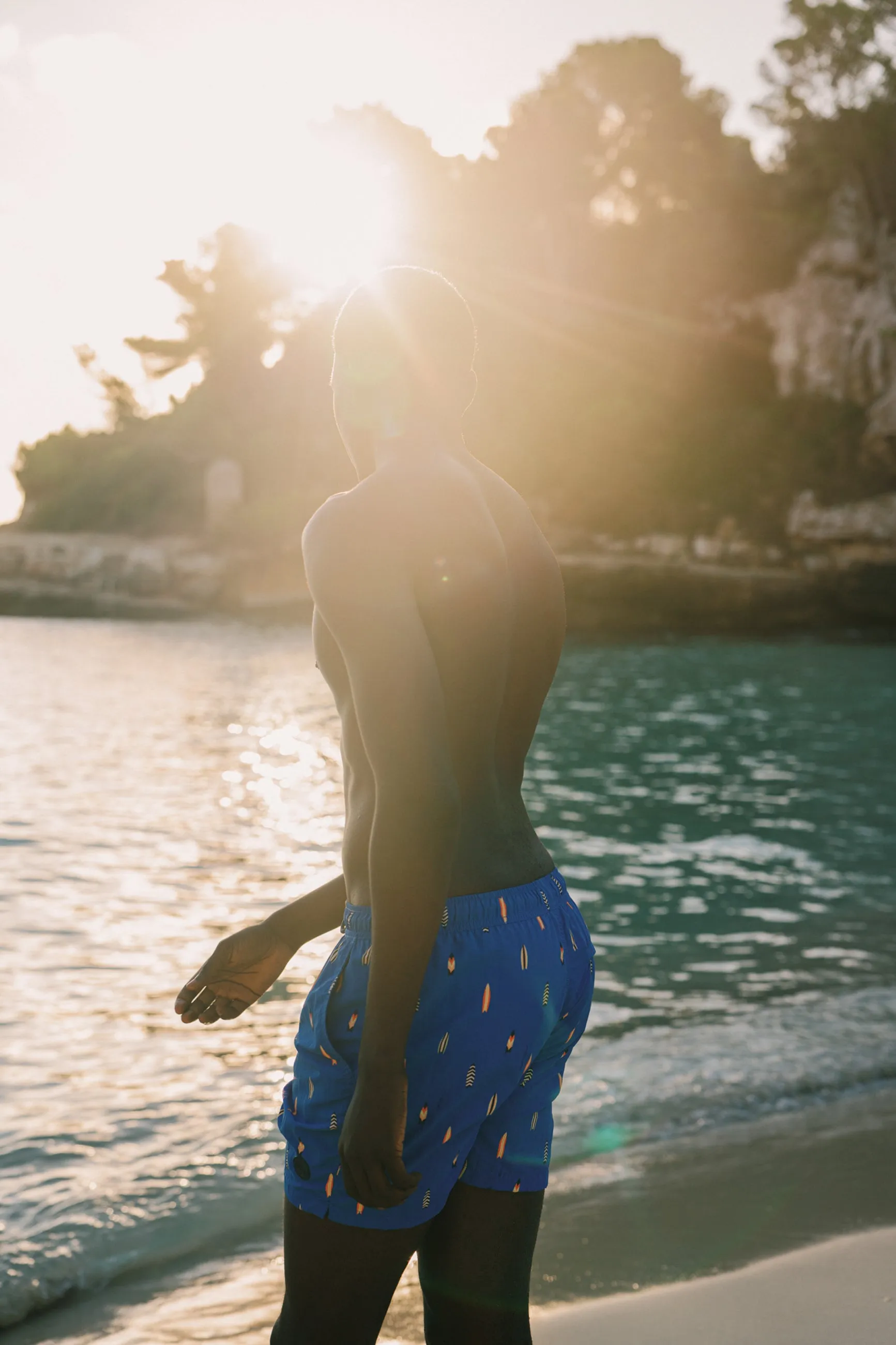 NATE QUICK DRY swim shorts surfboards | blue kobalt