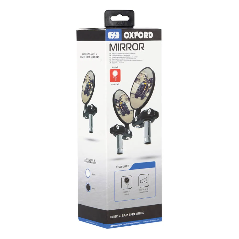 Oxford Bar End Mirrors Black