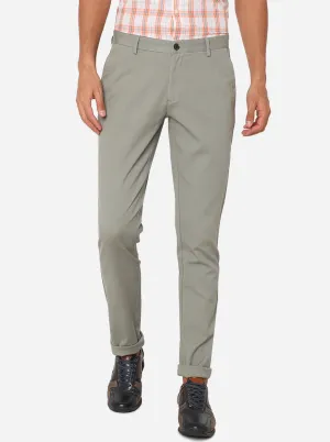 Pista Green Solid Uno Fit Casual Trouser | JadeBlue