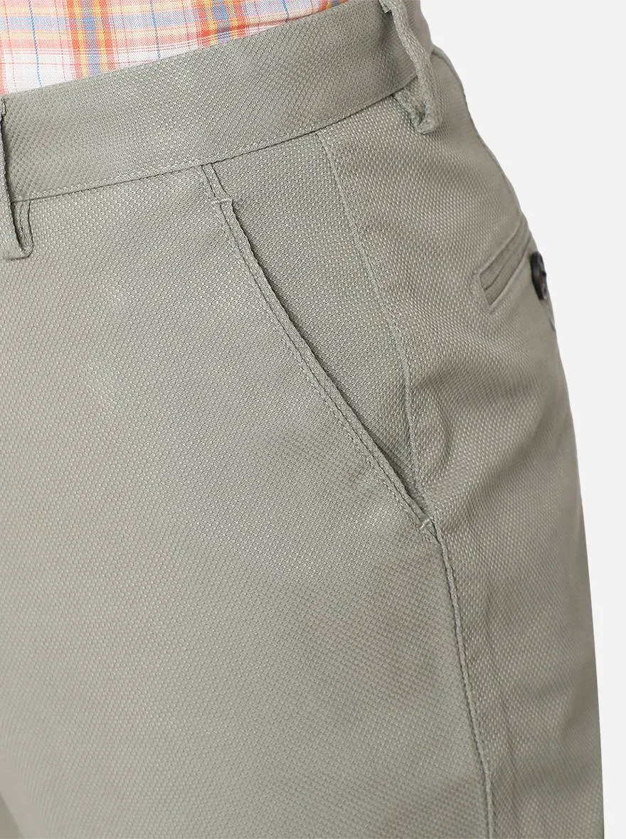 Pista Green Solid Uno Fit Casual Trouser | JadeBlue