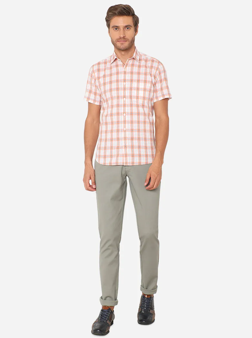 Pista Green Solid Uno Fit Casual Trouser | JadeBlue