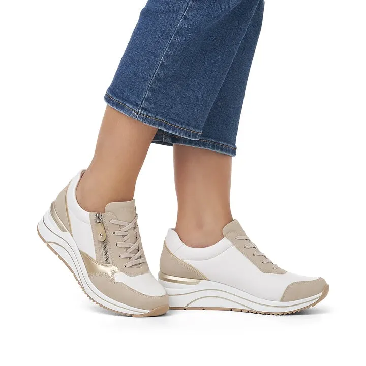 Remonte - D0T01 Beige Zip Trainer