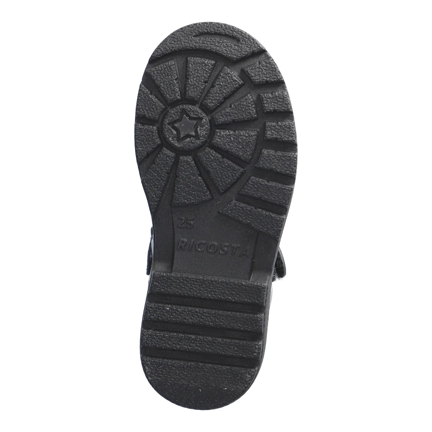 Ricosta Kids School Shoes | Amanda | Velcro T-Bar | Black Patent
