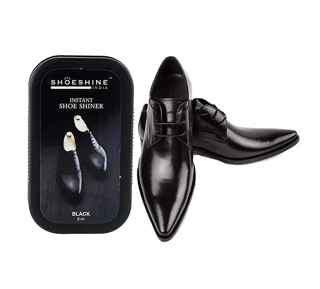 SHOESHINE shoe shiner 1 Black   1 Neutral (Pack of 2)  - instant shoe shine sponge