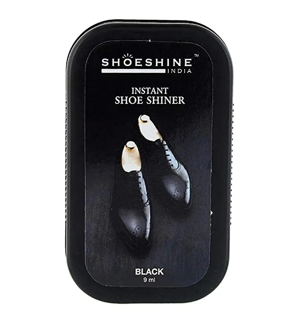 SHOESHINE shoe shiner 1 Black   1 Neutral (Pack of 2)  - instant shoe shine sponge