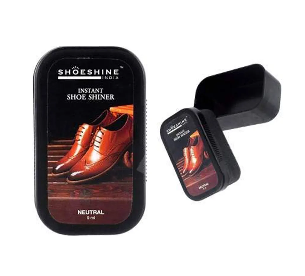 SHOESHINE shoe shiner 1 Black   1 Neutral (Pack of 2)  - instant shoe shine sponge
