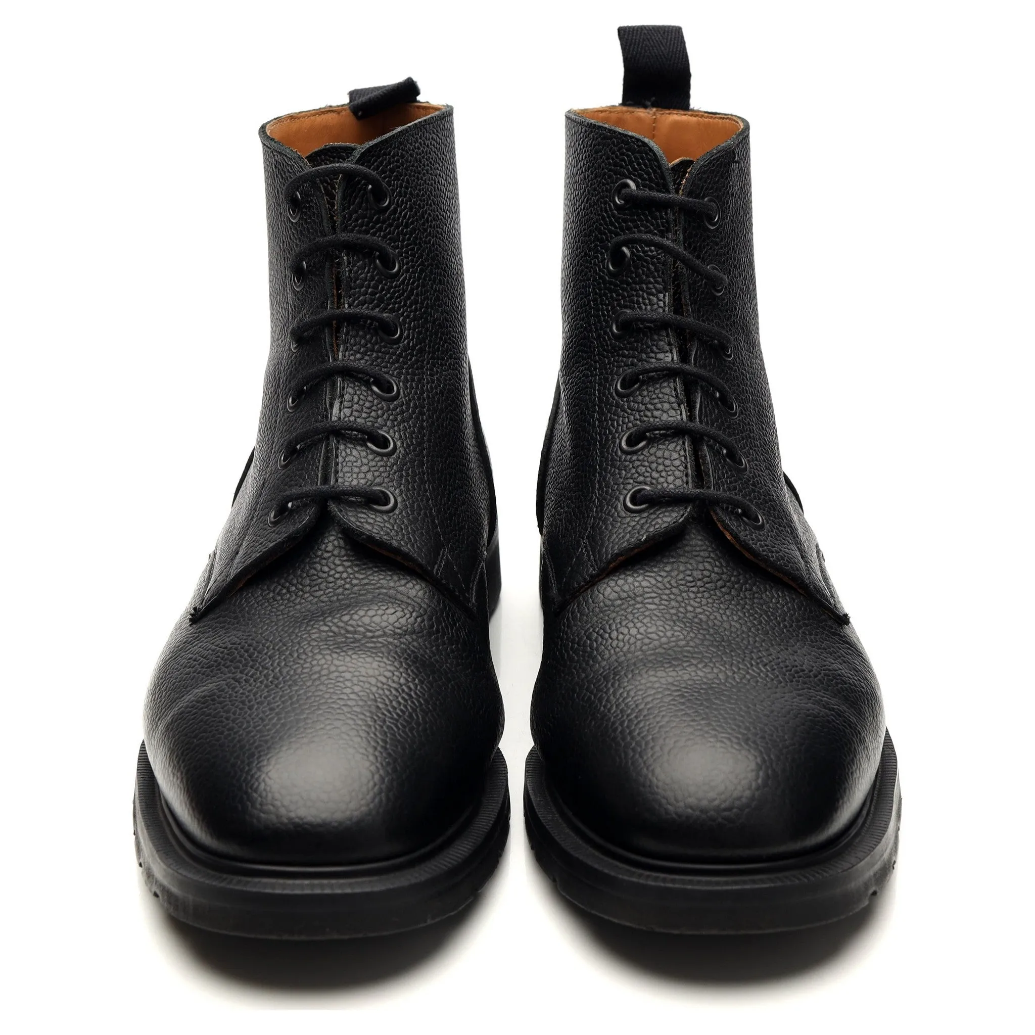 Solovair 'Brackley' Black Grain Leather Boots UK 8.5