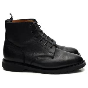 Solovair 'Brackley' Black Grain Leather Boots UK 8.5