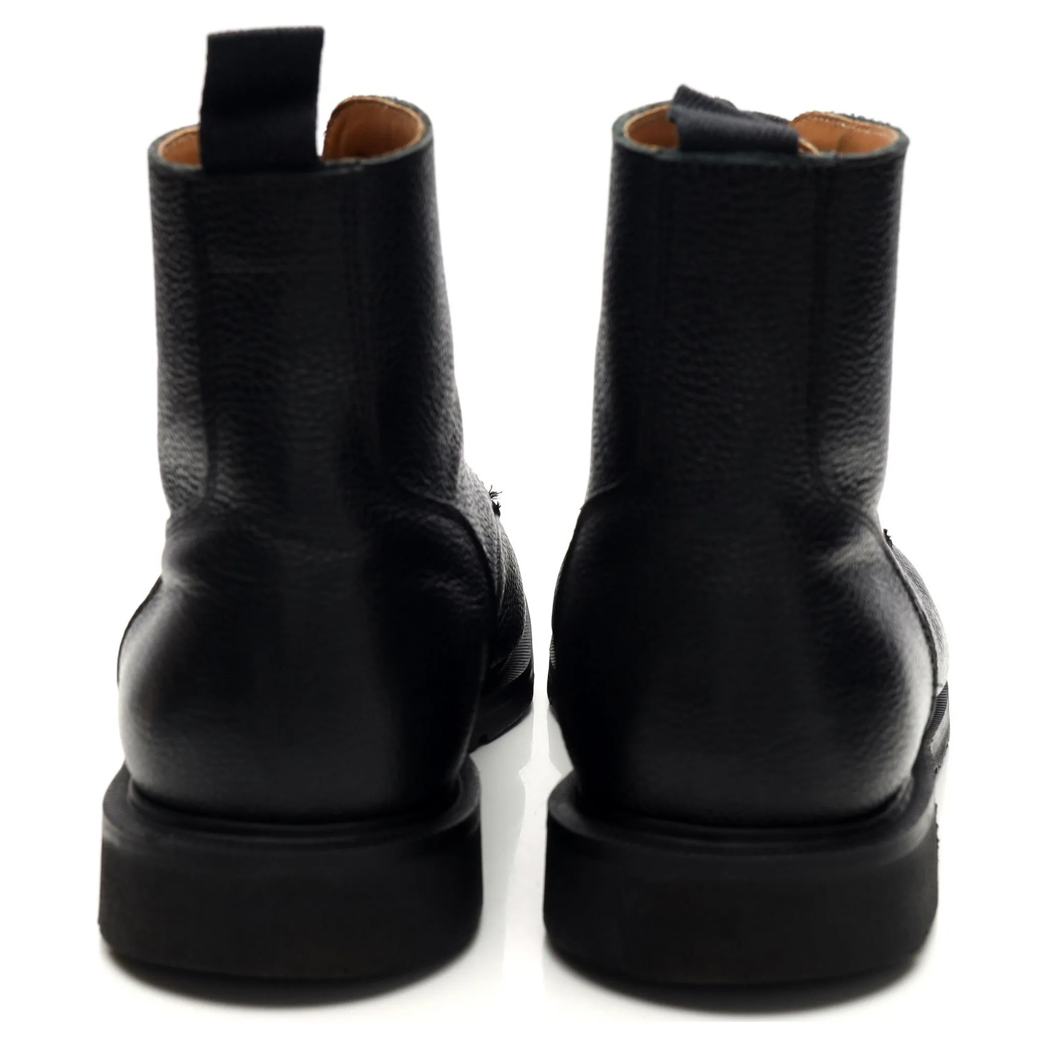 Solovair 'Brackley' Black Grain Leather Boots UK 8.5