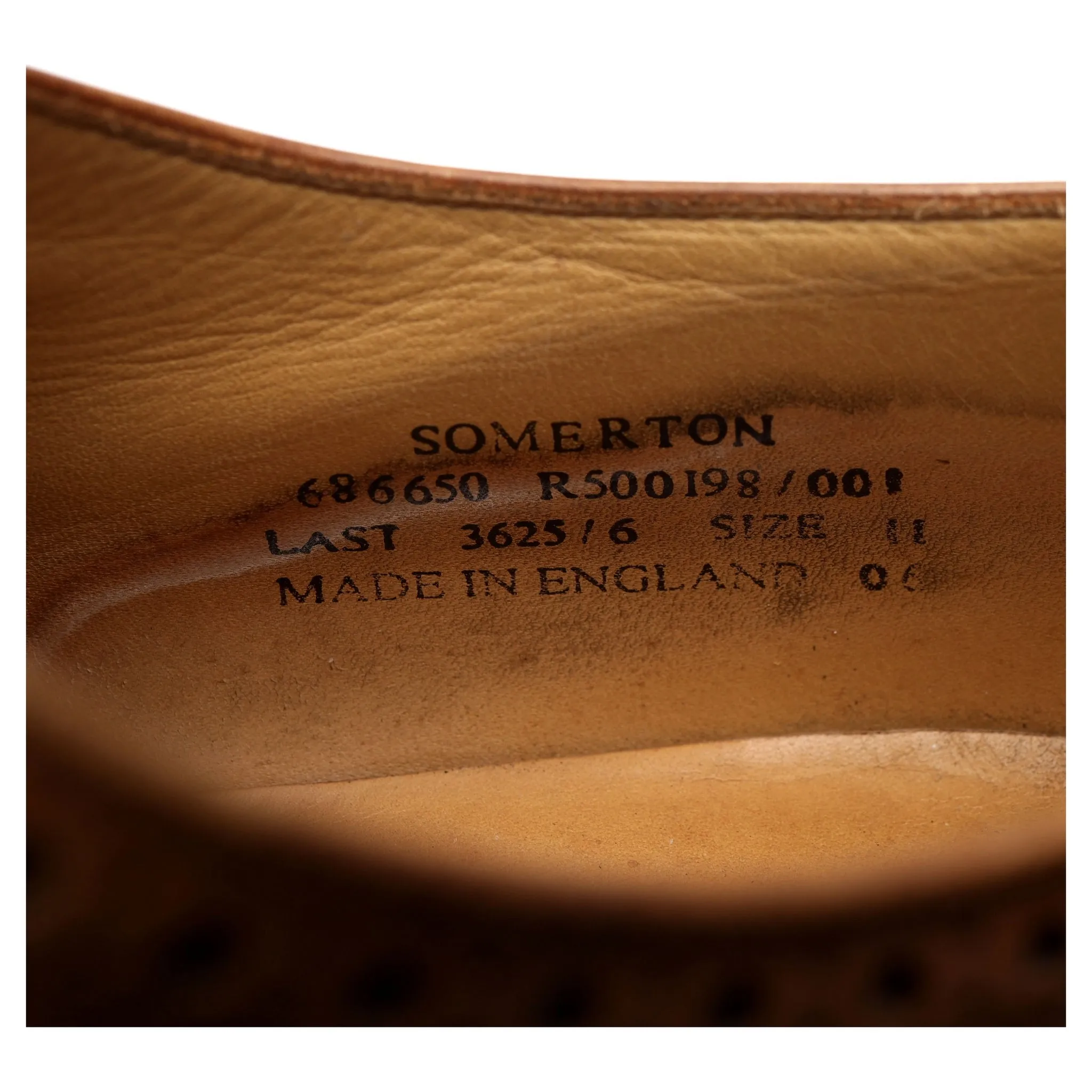 'Somerton' Tan Brown Leather Oxford Brogues UK 11 F