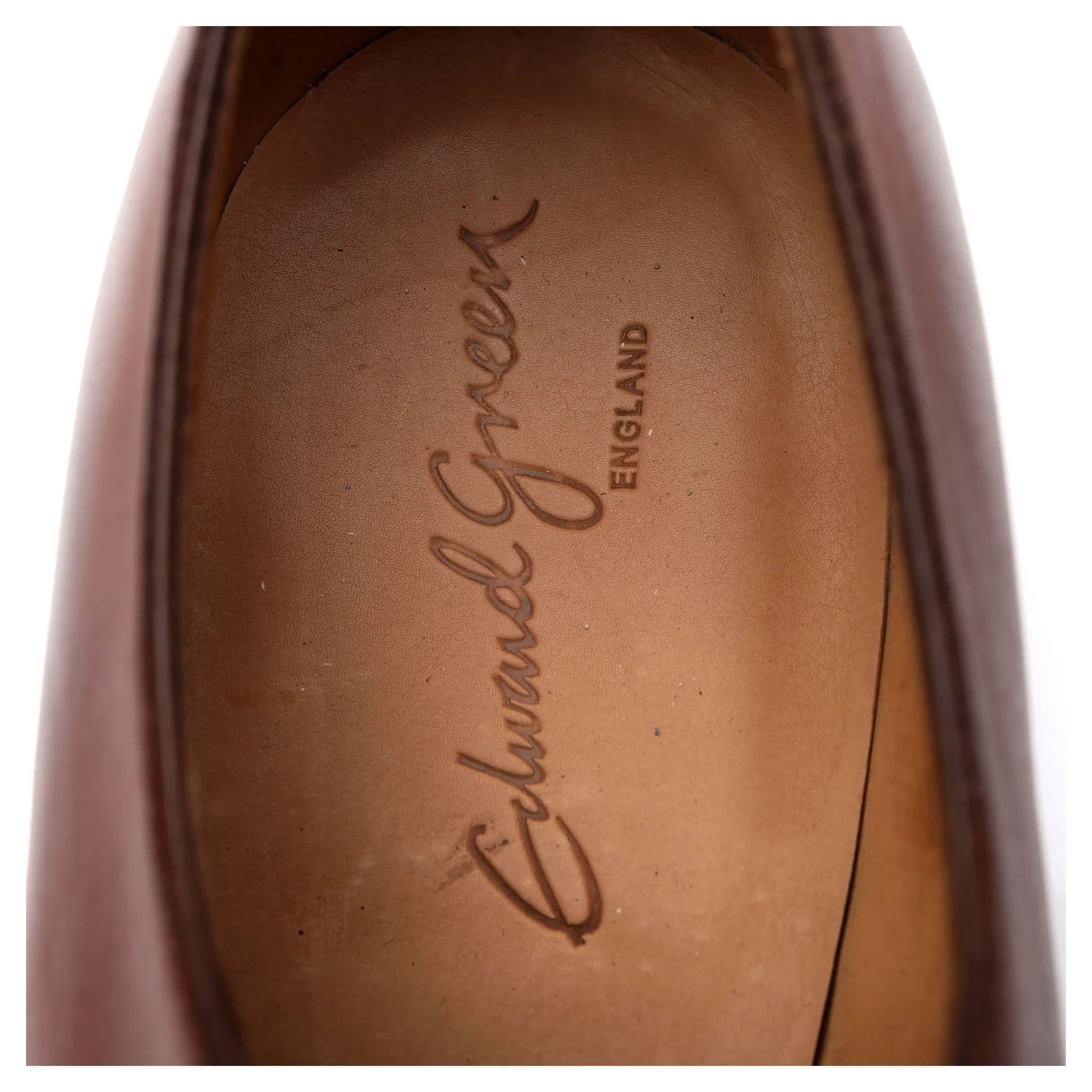 Tan Brown Leather Cap Toe Derby UK 7.5 D