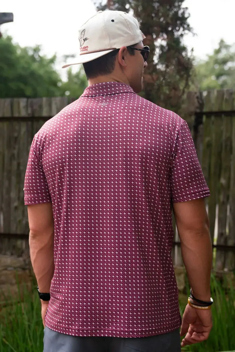 Texas Maroon Performance Polo