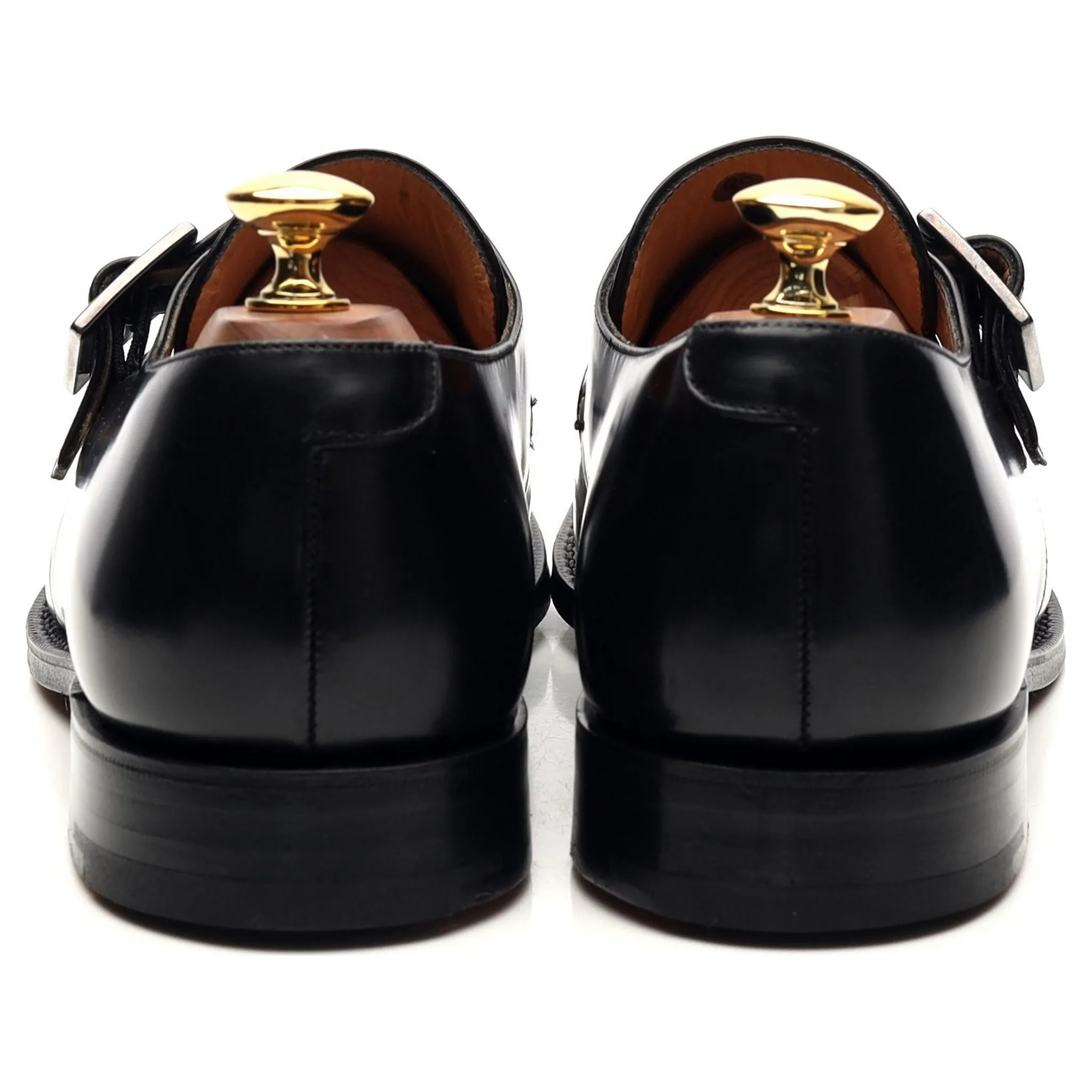 'Tokyo' Black Leather Monk Strap UK 6 F