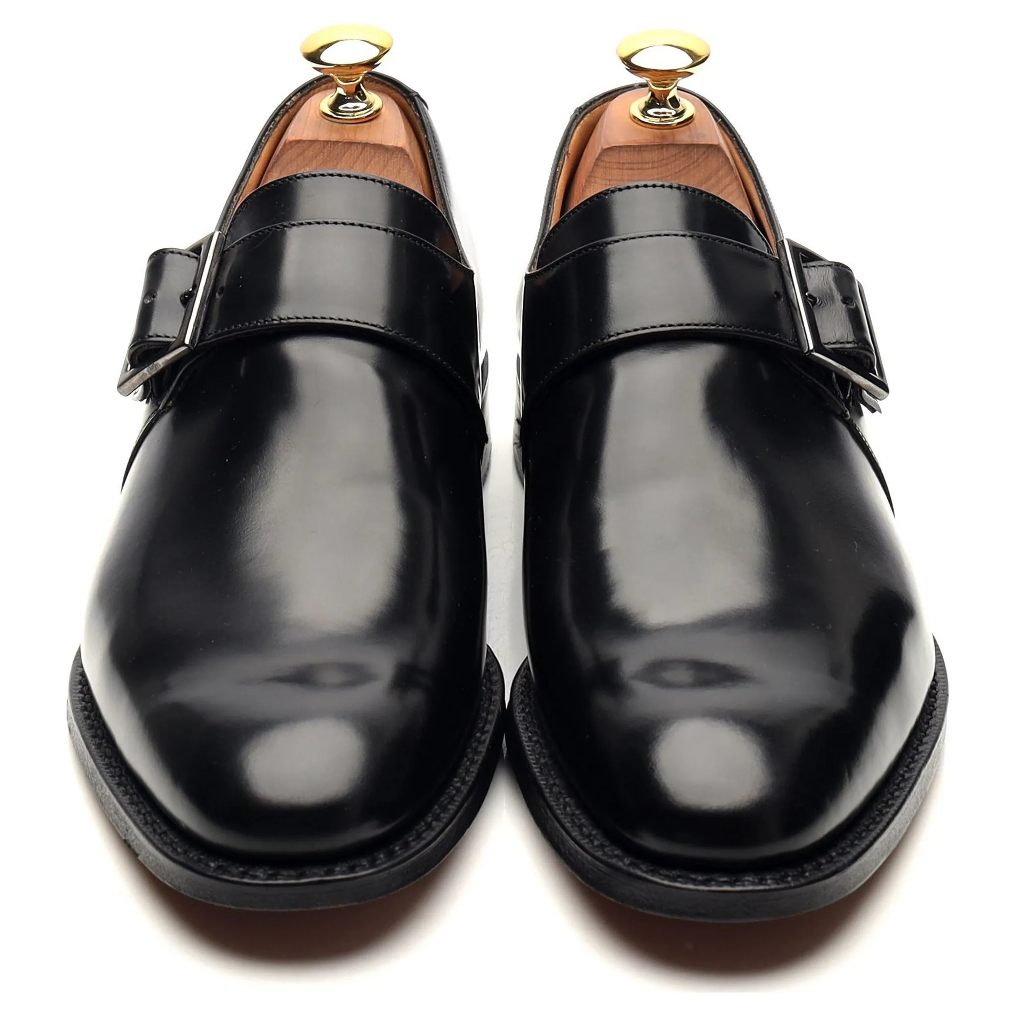 'Tokyo' Black Leather Monk Strap UK 6 F