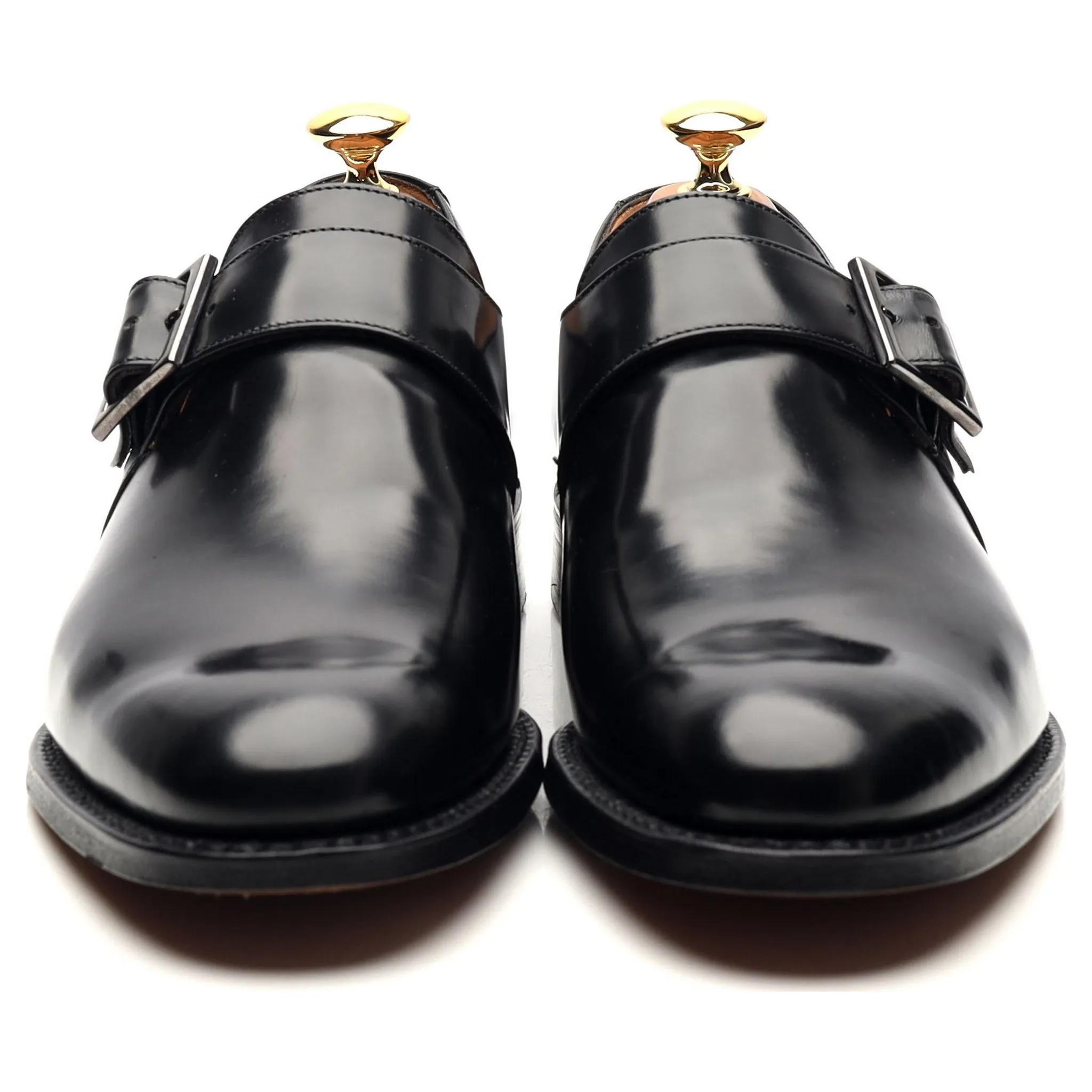 'Tokyo' Black Leather Monk Strap UK 6 F