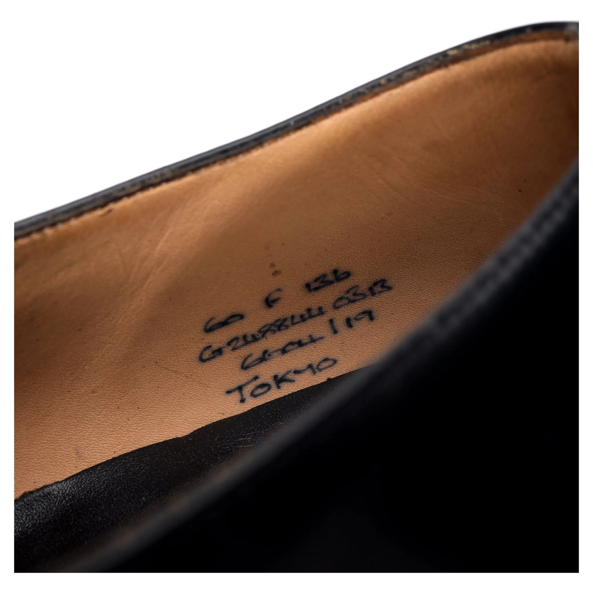 'Tokyo' Black Leather Monk Strap UK 6 F