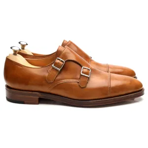 'William II' Tan Brown Museum Leather Double Monk Strap UK 10.5 E