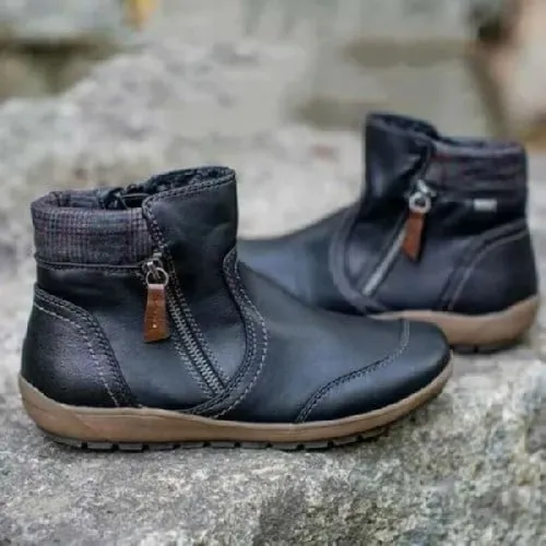 Women Zipper Waterproof Ankle-Support Boots👍