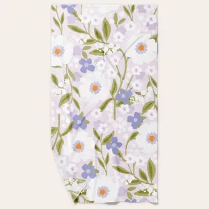 Xl Quick-Dry Beach Towel-Floral Haven Lilac